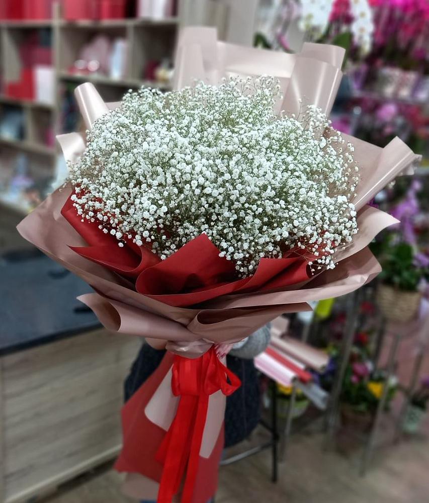 Букет Белые хлопья в Гусь-Хрустальном Букет цветов из: Гипсофила в Гусь-Хрустальном