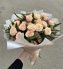 Букет Кремовые розы Латте в Гусь-Хрустальном