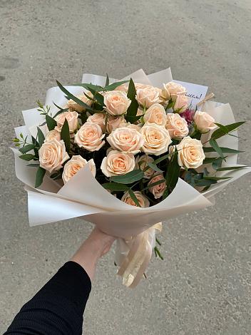 Букет Кремовые розы Латте в Гусь-Хрустальном
